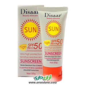 ضد آفتاب دیسار SPF50 بی رنگ Disaar SPF50 حجم 50 گرم