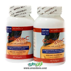 قرص کلاژن نئوسل + ویتامین سی (Super Collagen + C) 60 تایی NEOCELL